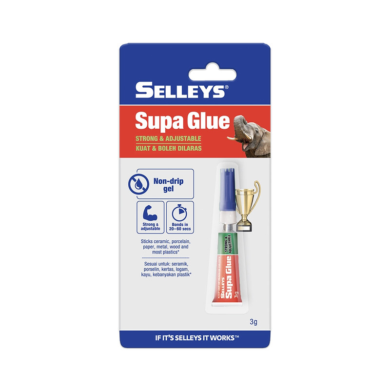 Selleys Supa Glue Strong & Adjustable Selleys Supa Glue Strong & Adjustable